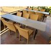 Image 4 : Qty 3 Long Tables 95" x 24" x 29"H & 18 GAR Woven Chairs 17" x 16" x 37"H