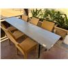 Image 5 : Qty 3 Long Tables 95" x 24" x 29"H & 18 GAR Woven Chairs 17" x 16" x 37"H