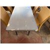 Image 9 : Qty 3 Long Tables 95" x 24" x 29"H & 18 GAR Woven Chairs 17" x 16" x 37"H