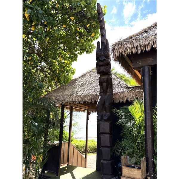 Tiki Statue w/ "HalfMan" Carved Approx. 16'H