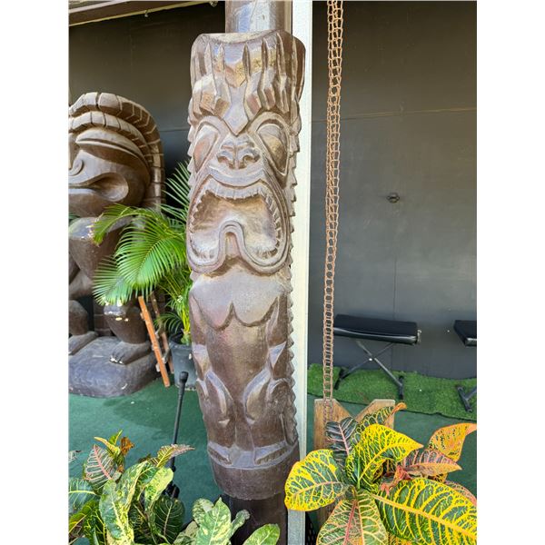 Tiki Statue 8" x 39"H