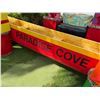 Image 19 : Paradise Cove Yellow & Red Canoe on Stand 22' 3" L