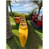 Image 2 : Paradise Cove Yellow & Red Canoe on Stand 22' 3" L