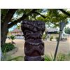 Image 2 : Tiki Statue on Metal Pole Stand 12" x 38" (Tiki), 71"H Total