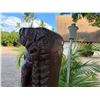 Image 5 : Tiki Statue on Metal Pole Stand 12" x 38" (Tiki), 71"H Total