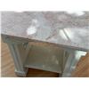 Image 12 : Wooden Table w/ Natural Stone Top 35" x 24" x 33"H