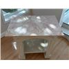 Image 2 : Wooden Table w/ Natural Stone Top 35" x 24" x 33"H