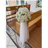 Image 5 : Qty 5 White Artificial Wedding Pew Flower Bouquet Arrangements Approx. 9" Dia, 38"L