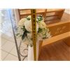 Image 8 : Qty 5 White Artificial Wedding Pew Flower Bouquet Arrangements Approx. 9" Dia, 38"L