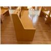 Image 3 : Wooden Modern Wedding Pew Bench w/ Cut-Out Top 81" x 17" x 34"H