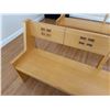 Image 5 : Wooden Modern Wedding Pew Bench w/ Cut-Out Top 81" x 17" x 34"H