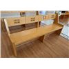 Image 1 : Wooden Modern Wedding Pew Bench w/ Cut-Out Top 81" x 17" x 34"H