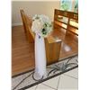 Image 2 : Qty 5 White Artificial Wedding Pew Flower Bouquet Arrangements Approx. 9" Dia, 38"L