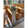 Image 4 : Qty 5 White Artificial Wedding Pew Flower Bouquet Arrangements Approx. 9" Dia, 38"L