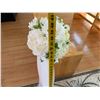 Image 7 : Qty 5 White Artificial Wedding Pew Flower Bouquet Arrangements Approx. 9" Dia, 38"L