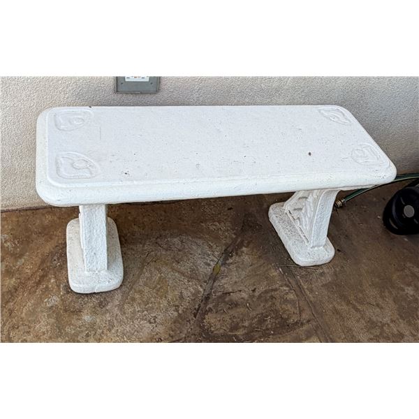 White Bench 35" x 13" x 18"H