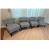 Image 1 : Qty 4 Gray Floral Accent Chairs 23" x 21" x 30"H