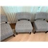 Image 3 : Qty 4 Gray Floral Accent Chairs 23" x 21" x 30"H