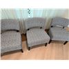 Image 4 : Qty 4 Gray Floral Accent Chairs 23" x 21" x 30"H