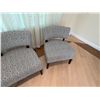 Image 5 : Qty 4 Gray Floral Accent Chairs 23" x 21" x 30"H