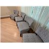 Image 6 : Qty 4 Gray Floral Accent Chairs 23" x 21" x 30"H