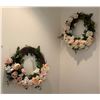 Image 1 : Qty 2 Artificial Grapevine Wreathes w/ Faux Flowers & Leaves 23" Dia