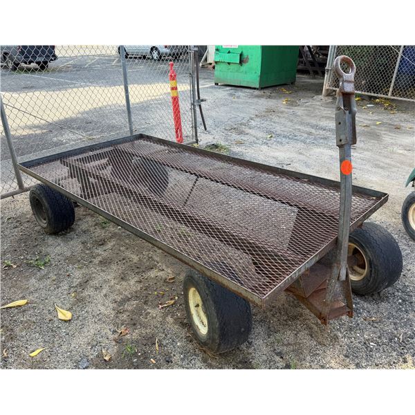 Towable Heavy-Duty Expanded Metal Utility Wagon or Dolly 96" x 48" x 22"H