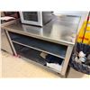 Image 2 : Metal Kitchen Prep Table w/ 2 Undershelves & Backsplash 48" x 28" x 36"H