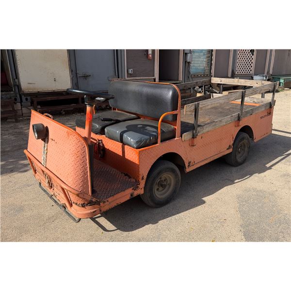 Taylor-Dunn Electric Flatbed Cart w/ Stake Bed  (Starts & Runs, See Video)