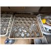 Image 7 : Qty 6 Plastic Glass Dishwasher Racks w/ Misc Glassware