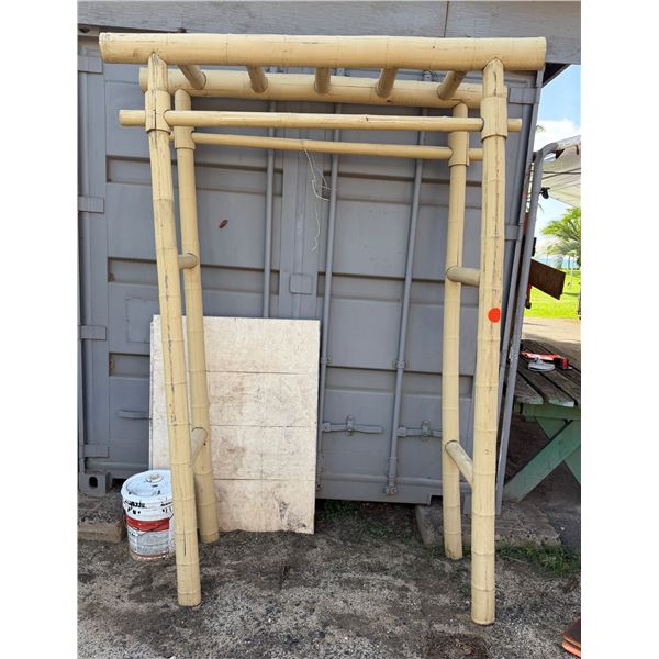 Bamboo Motif Garden Arbor 55" x 26" x 93"H