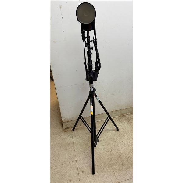 Interfit Strobies Pro-Flash 360 w/ Battery Pack on Manfrotto 1005BAC Light Stand