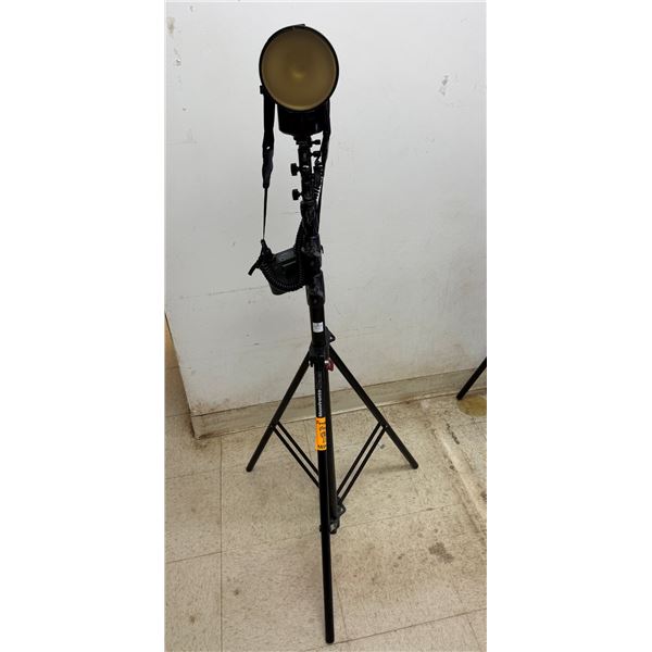 Interfit Strobies Pro-Flash 360 w/ Battery Pack on Manfrotto 1005BAC Light Stand