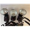 Image 2 : Qty 3 Interfit Strobies Pro-Flash  360 Flash Units & 2 Battery Packs (untested)