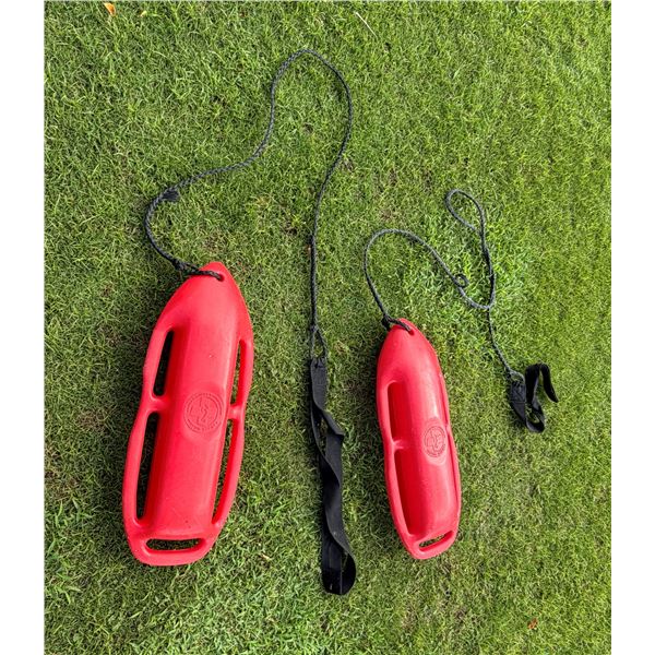Qty 2 Kiefer Lifeguard Water Safety Flotation Rescue Gear w/ Leashes