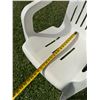 Image 3 : Qty 169 White Plastic Stacking Chairs 24" x 18" x 36"H