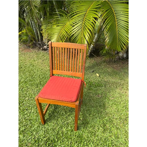 Qty 62 Hawaiian Discovery Teak Wood Chairs 17.5" x 17.5" x 34"H