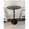 Image 2 : Qty 3 Black Round Pedestal Tables 24" Dia, 39"H