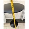 Image 4 : Qty 3 Black Round Pedestal Tables 24" Dia, 39"H