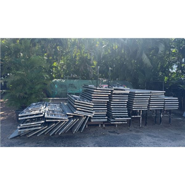 Multiple Southern Aluminum Folding Tables  96" x 24"x 28"H (most need repair)