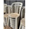 Image 10 : Multiple Green & White Plastic Stacking Chairs