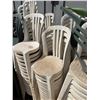 Image 12 : Multiple Green & White Plastic Stacking Chairs