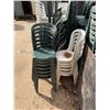 Image 14 : Multiple Green & White Plastic Stacking Chairs