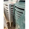 Image 18 : Multiple Green & White Plastic Stacking Chairs