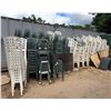 Image 1 : Multiple Green & White Plastic Stacking Chairs