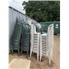 Image 2 : Multiple Green & White Plastic Stacking Chairs