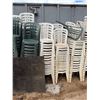 Image 4 : Multiple Green & White Plastic Stacking Chairs