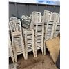 Image 5 : Multiple Green & White Plastic Stacking Chairs
