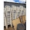 Image 6 : Multiple Green & White Plastic Stacking Chairs
