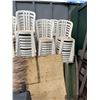 Image 7 : Multiple Green & White Plastic Stacking Chairs